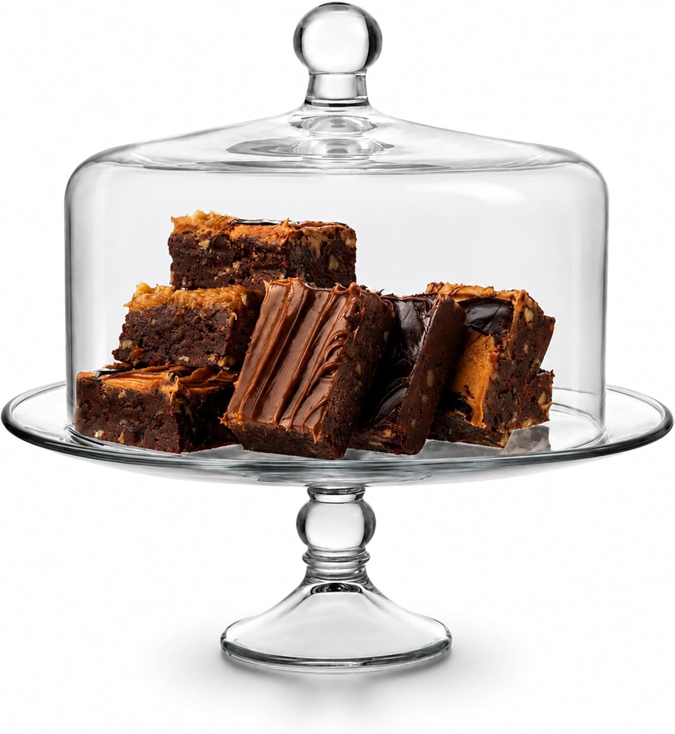 Libbey Selene Glass Cake Stand with Dome