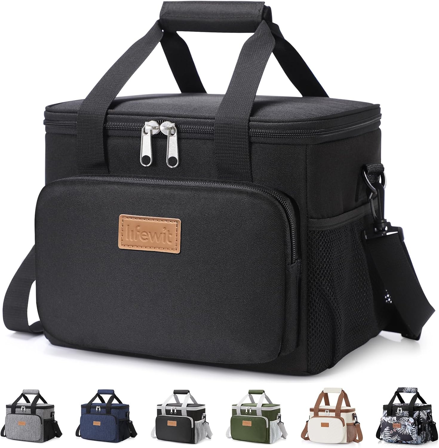 Lifewit Insulated Lunch Bag, Medium 9L, Black