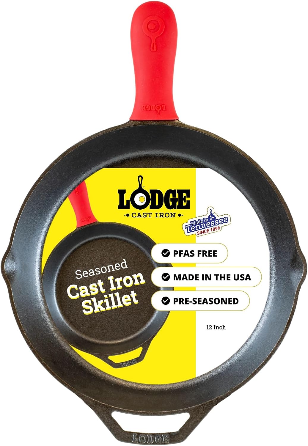 Lodge 12-Inch Pre-Seasoned Cast Iron Skillet