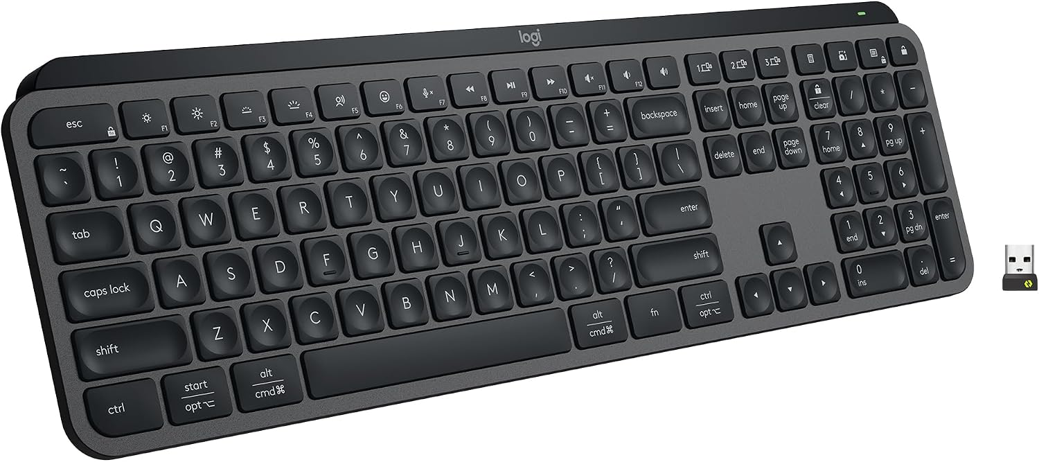 Logitech MX Keys S Wireless Keyboard, Graphite