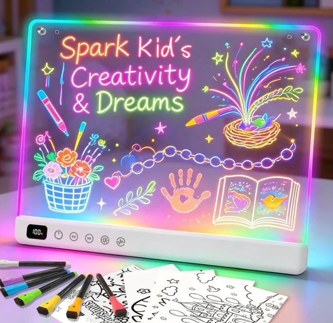 Lumiboard 16" LED Drawing Board, 13 Light Effects, Rechargeable