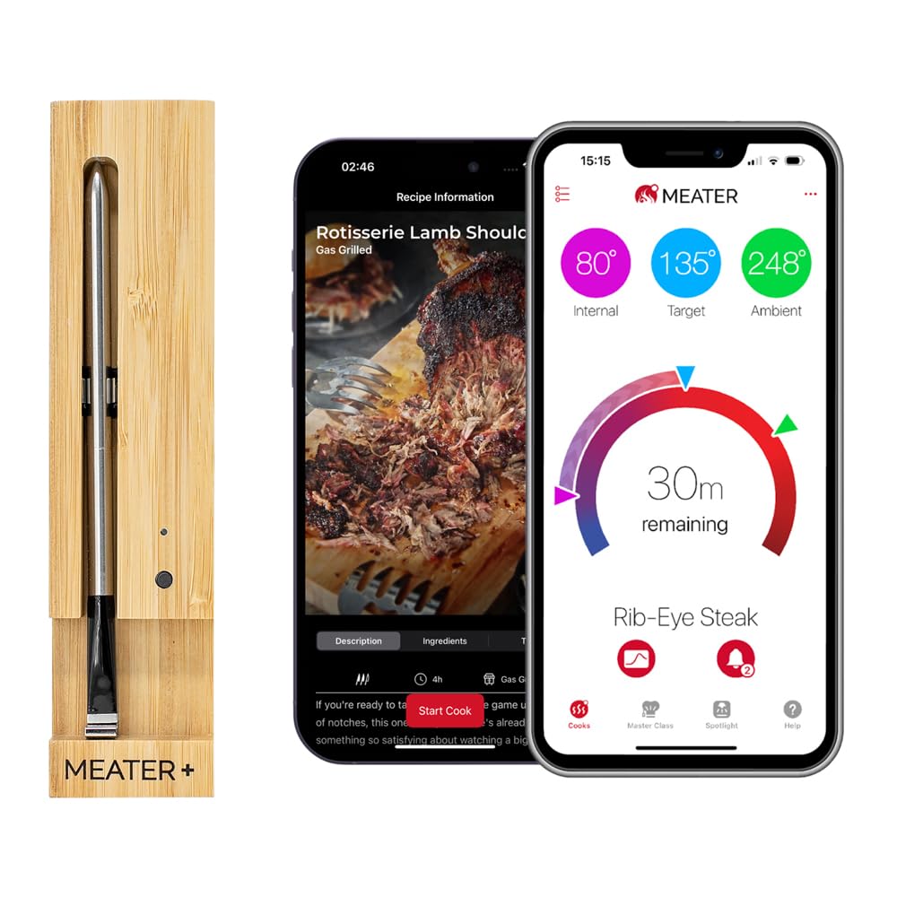 MEATER Plus Wireless Smart Meat Thermometer, Honey