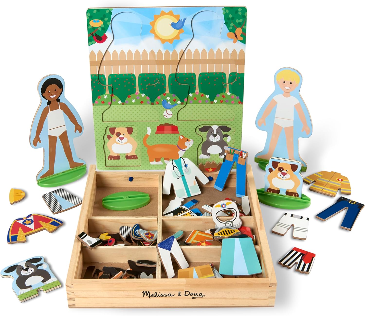 Melissa & Doug Occupations Magnetic Dress-Up Set, 74 Pieces