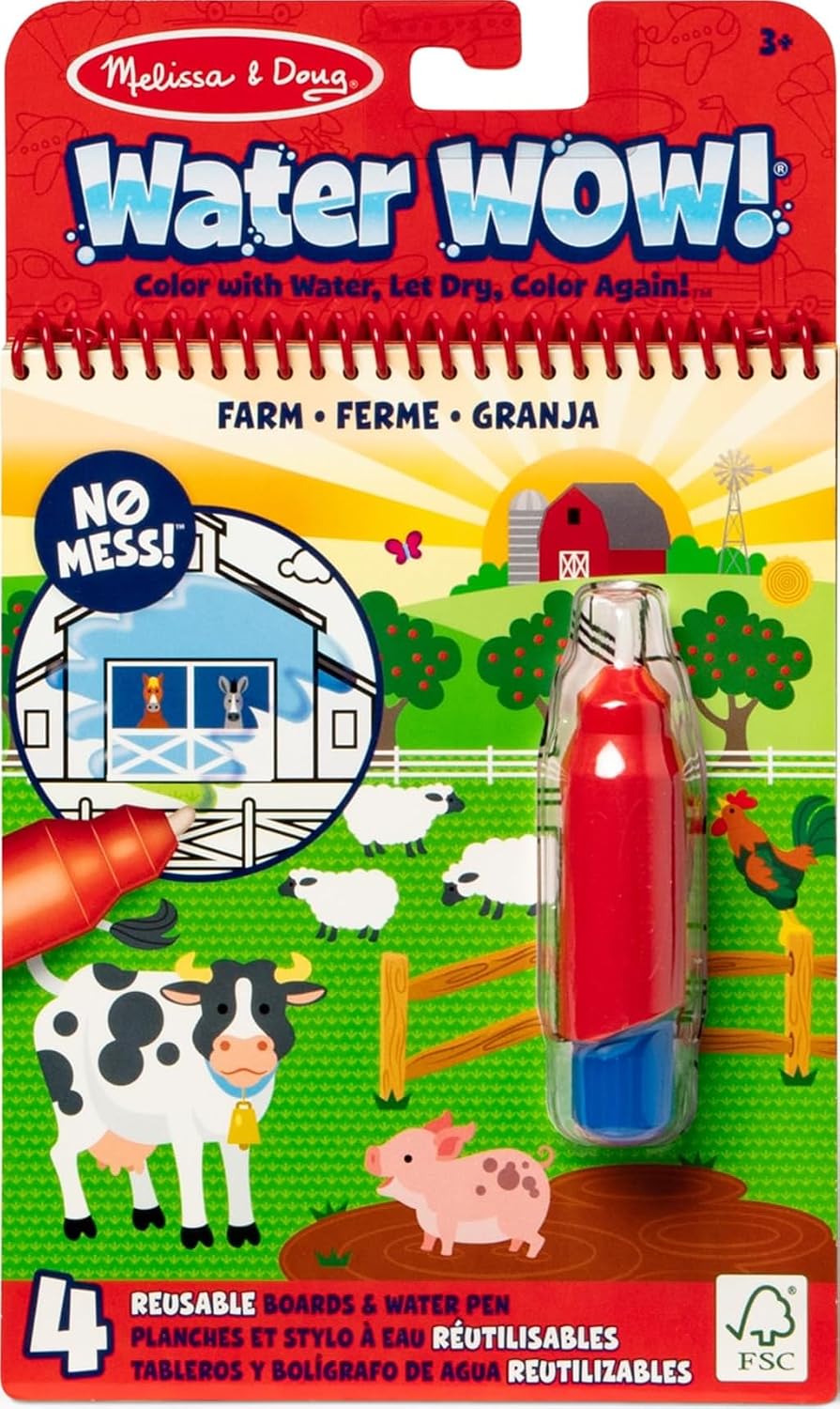 Melissa & Doug Water Wow! Farm Reusable Coloring Book
