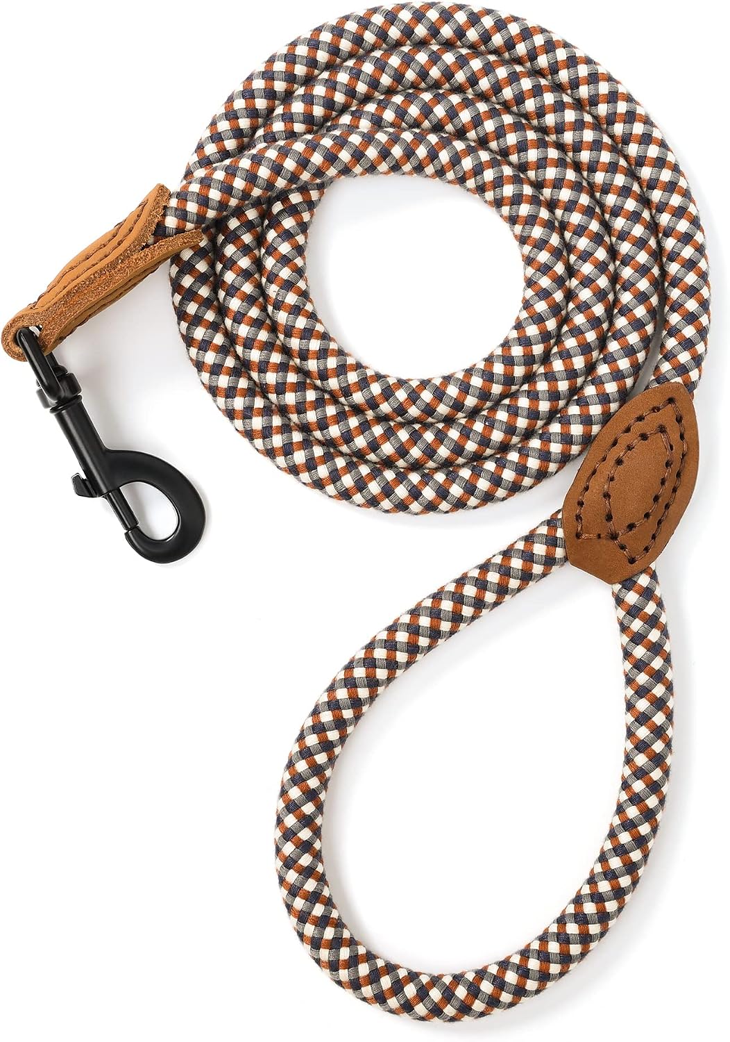 Mile High Life Rope Dog Leash with Leather Ends