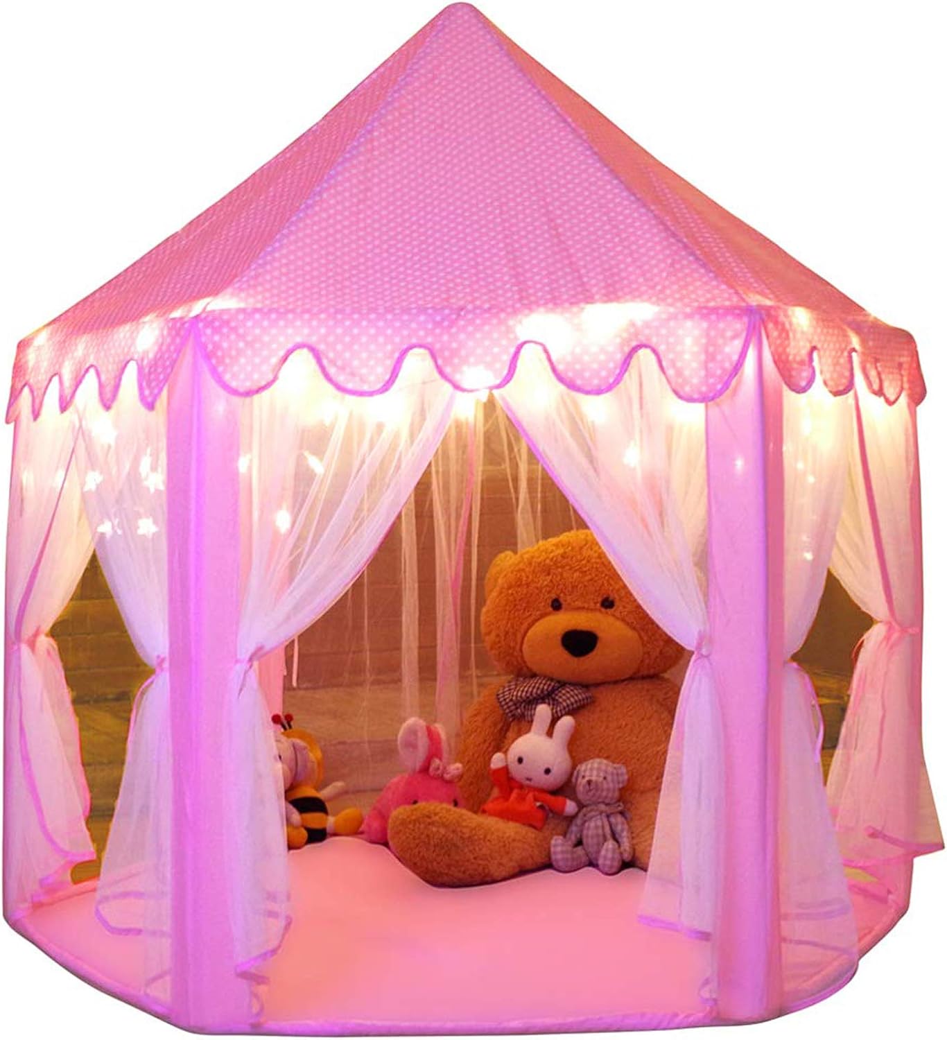 Monobeach Princess Castle Play Tent with Star Lights