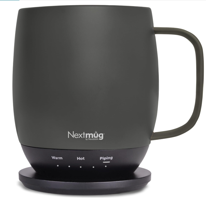 Nextmug Temperature-Controlled Self-Heating Mug, 14 oz, Graphite