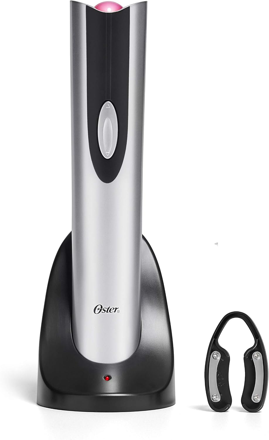 Oster Cordless Electric Wine Opener, Silver