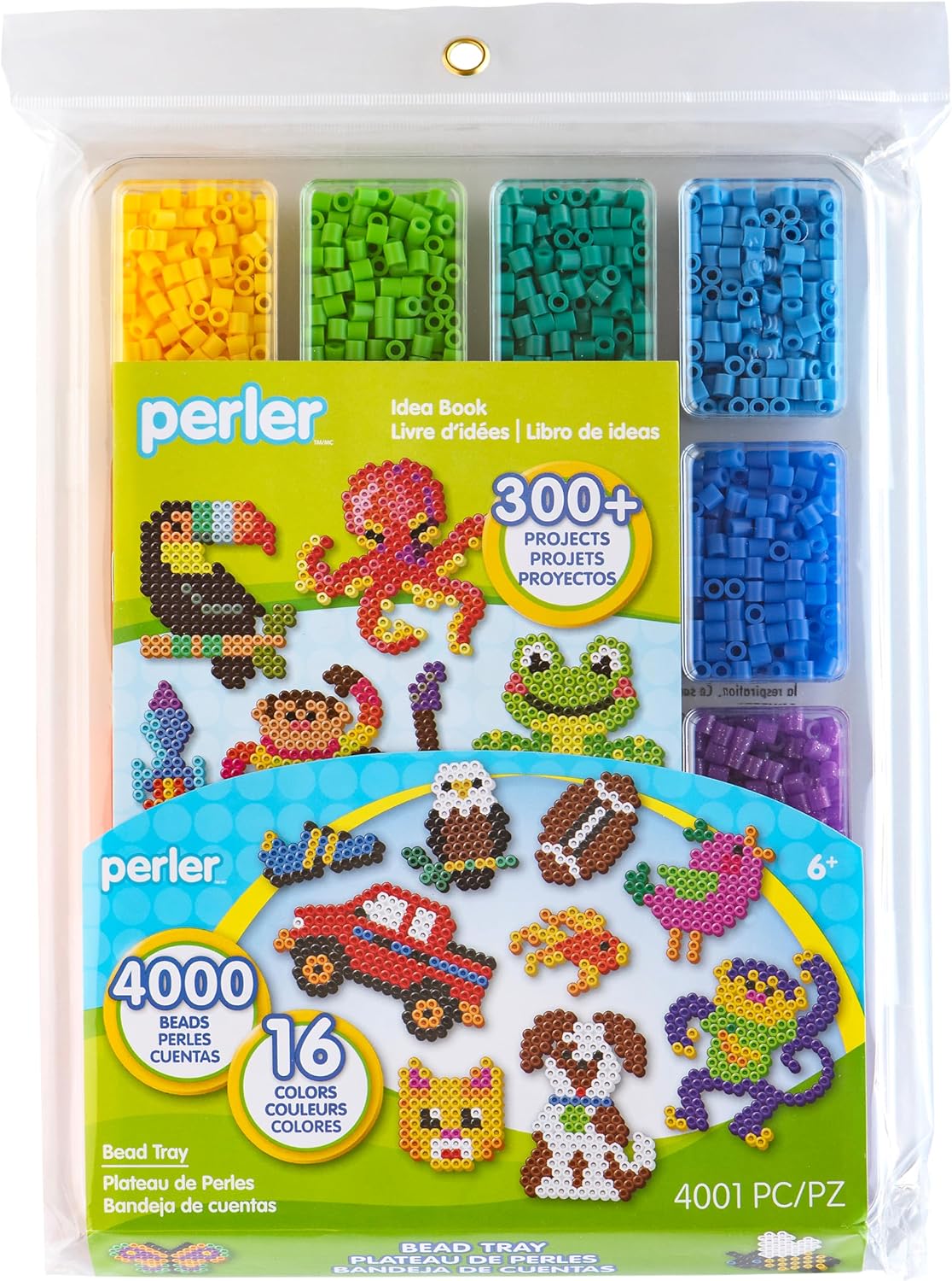 Perler Fuse Beads Kit with Storage Tray, 4,000 Beads