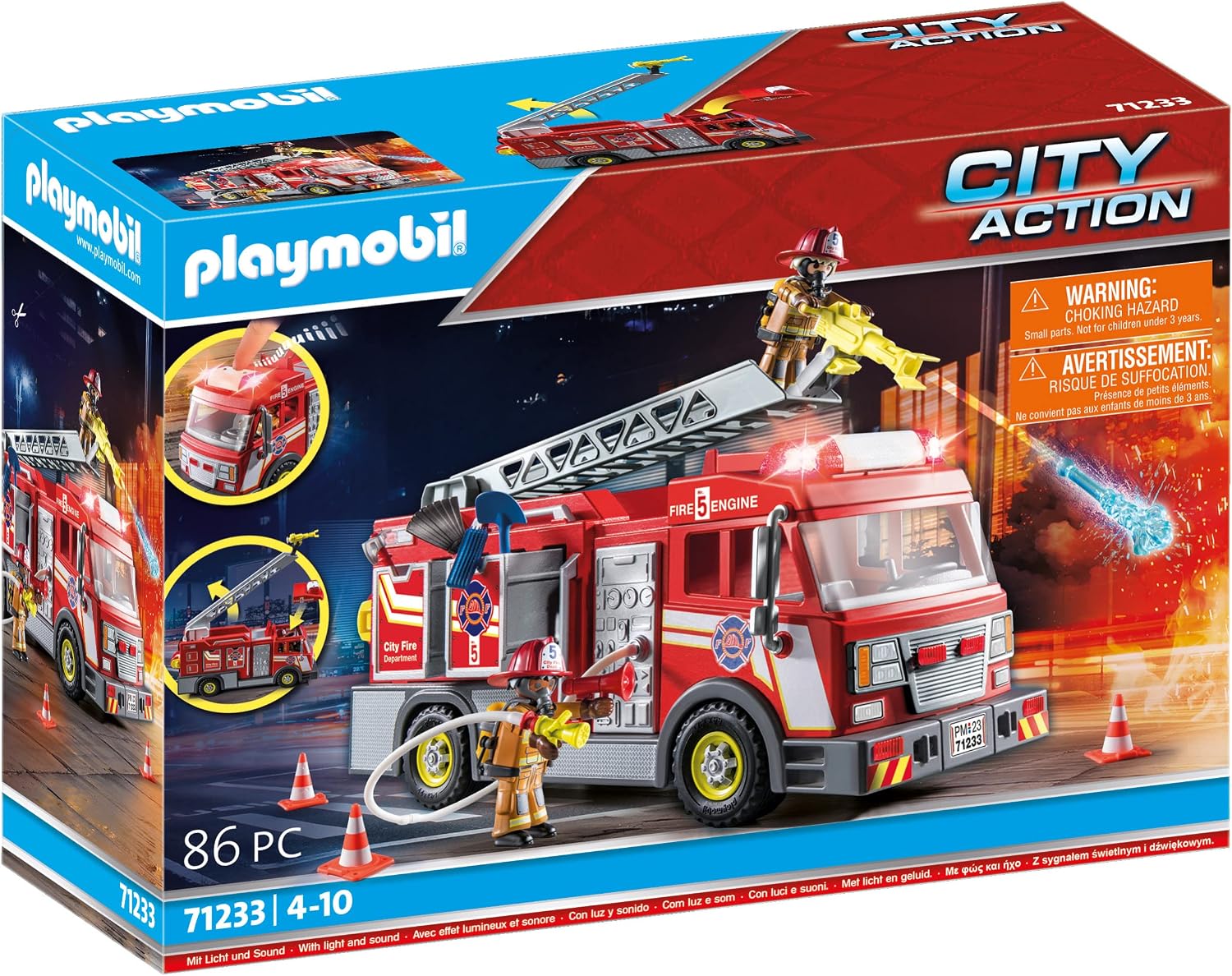 Playmobil Fire Truck with Accessories and 2 Figures