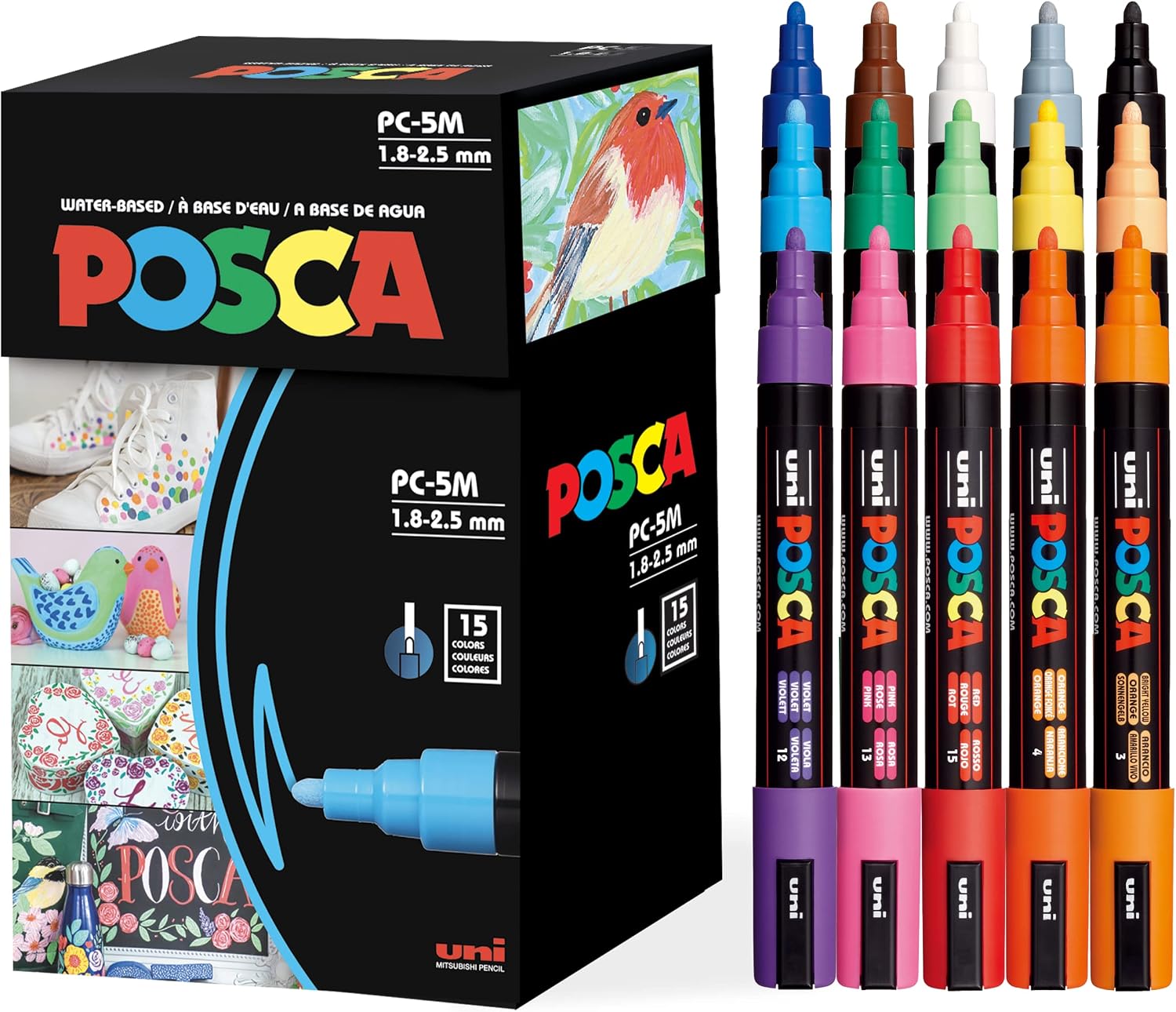 Posca PC-5M Paint Markers, Set of 15