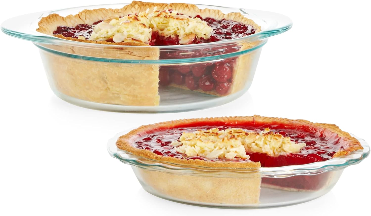 Pyrex Deep 9.5-Inch Glass Pie Plates, 2-Pack