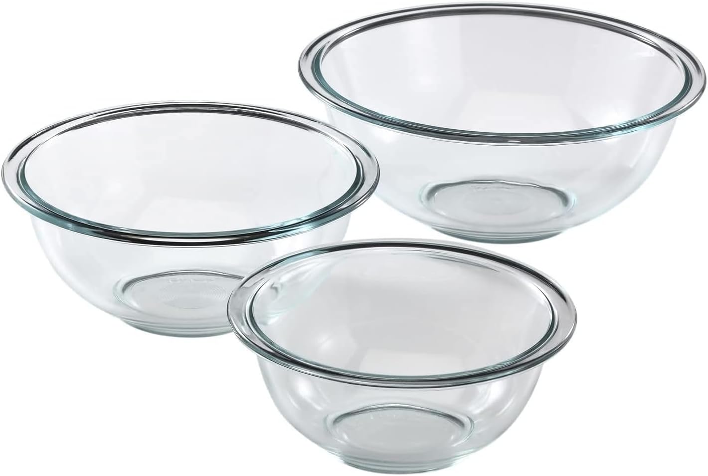 Pyrex Essentials 3-Piece Glass Mixing Bowl Set