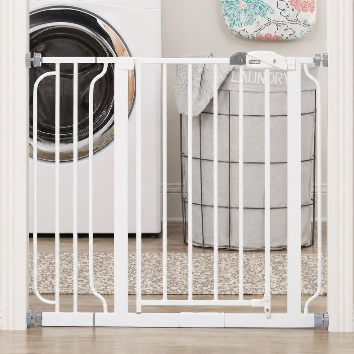 Regalo Easy Step Walk-Through Baby Gate, 29-38.5 in, White