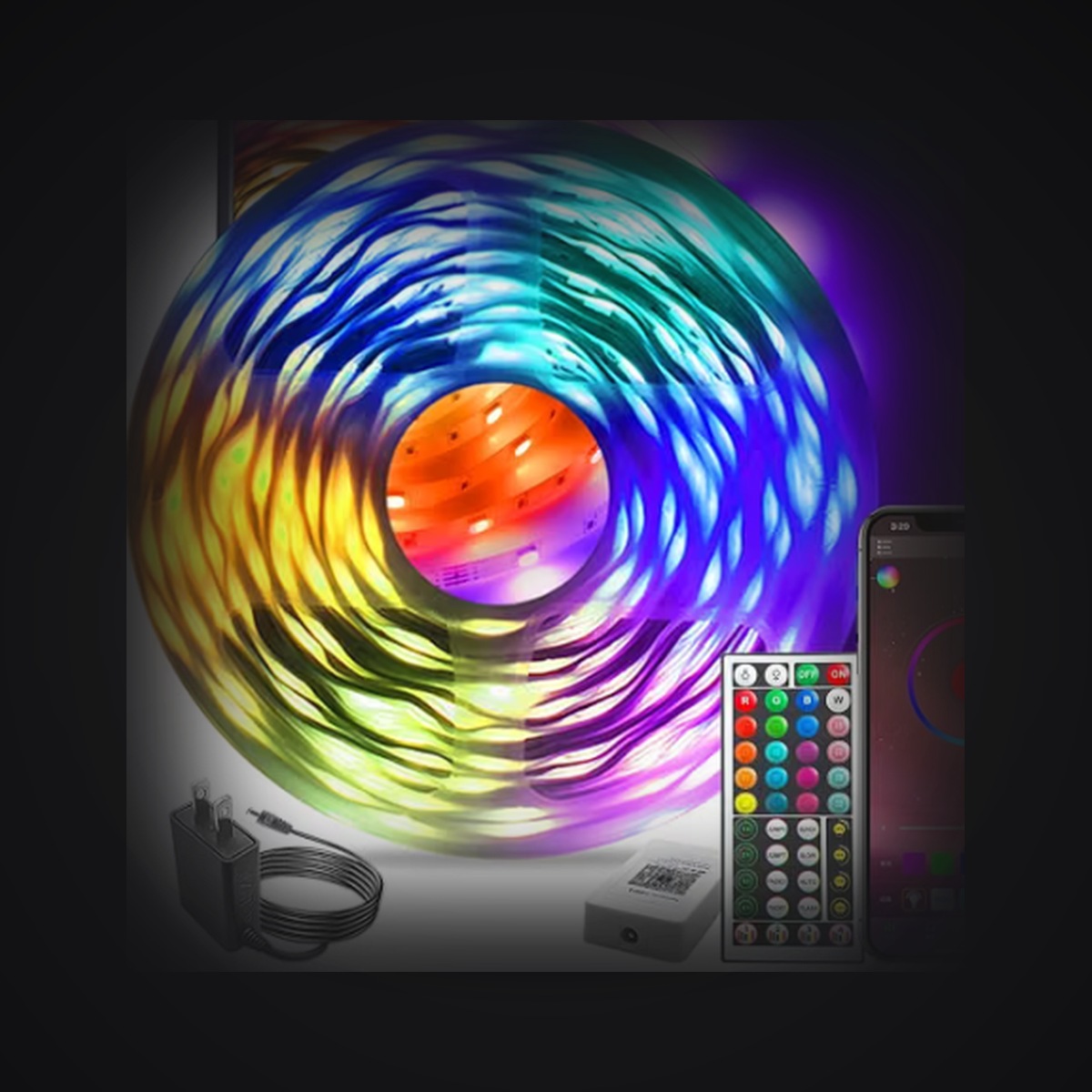 KSIPZE 100ft RGB LED Strip Light