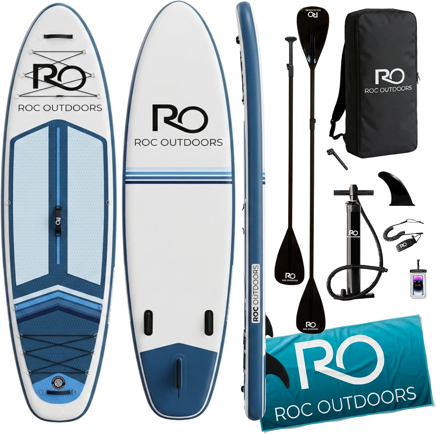 Roc 10'6" Inflatable Stand Up Paddle Board Kit