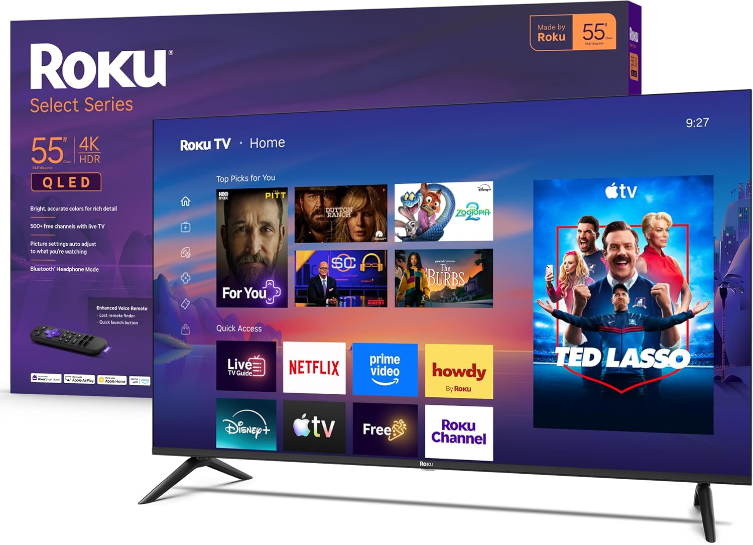 Roku 55-Inch Select Series 4K QLED Smart TV (2026)