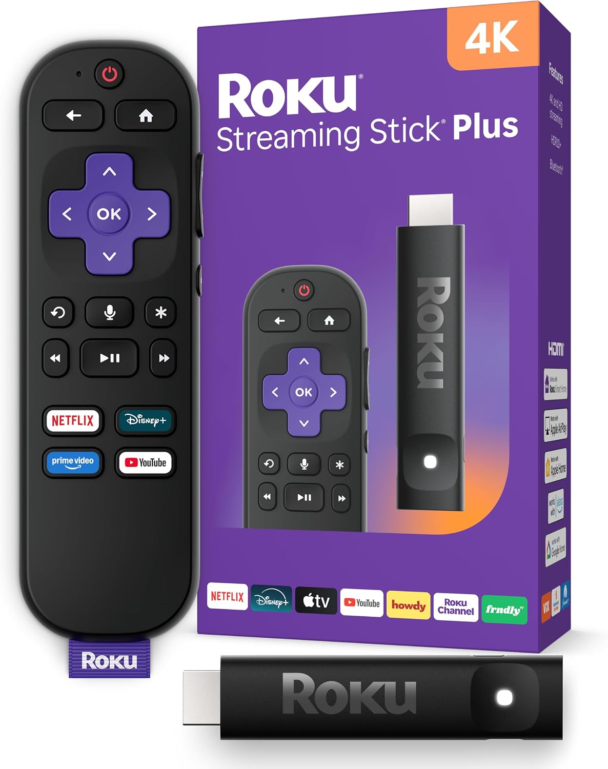 Roku Streaming Stick Plus 4K with Voice Remote