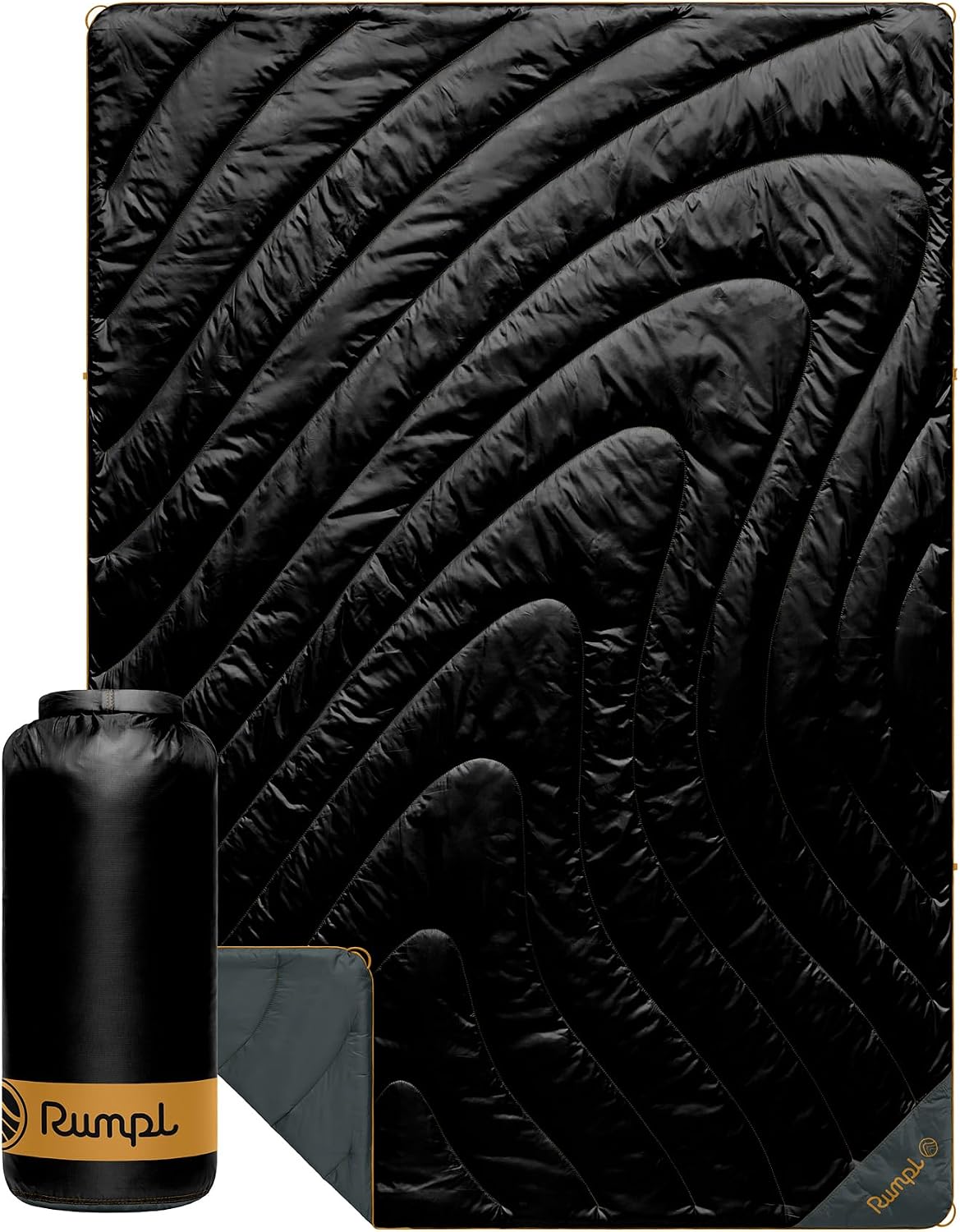 Rumpl Original Puffy Blanket, 1-Person, Black