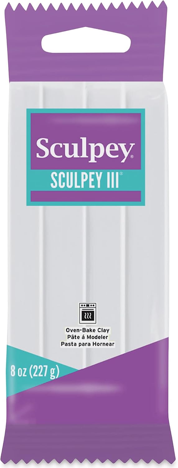 Sculpey III Oven-Bake Polymer Clay, 8 oz, White
