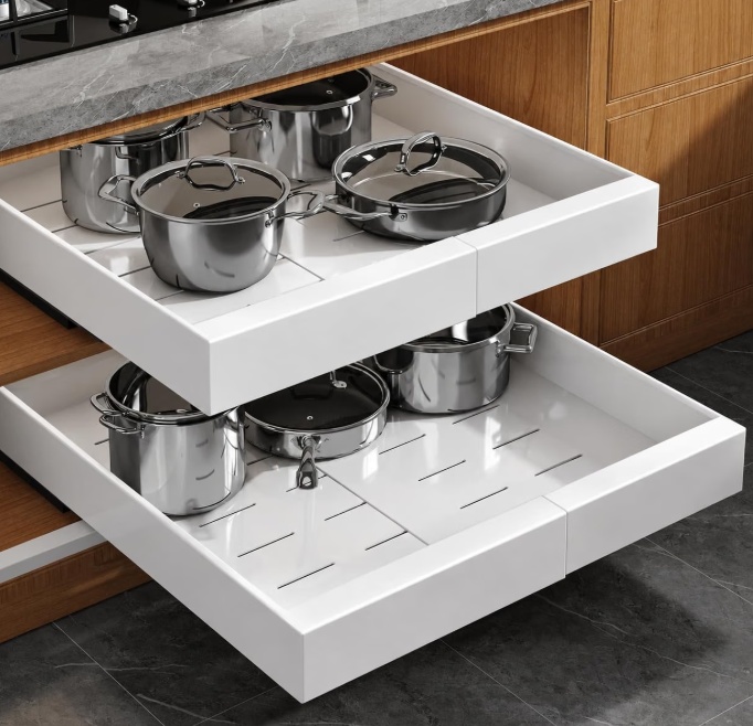 Seinloes Expandable Pull-Out Cabinet Organizer (2-Pack)