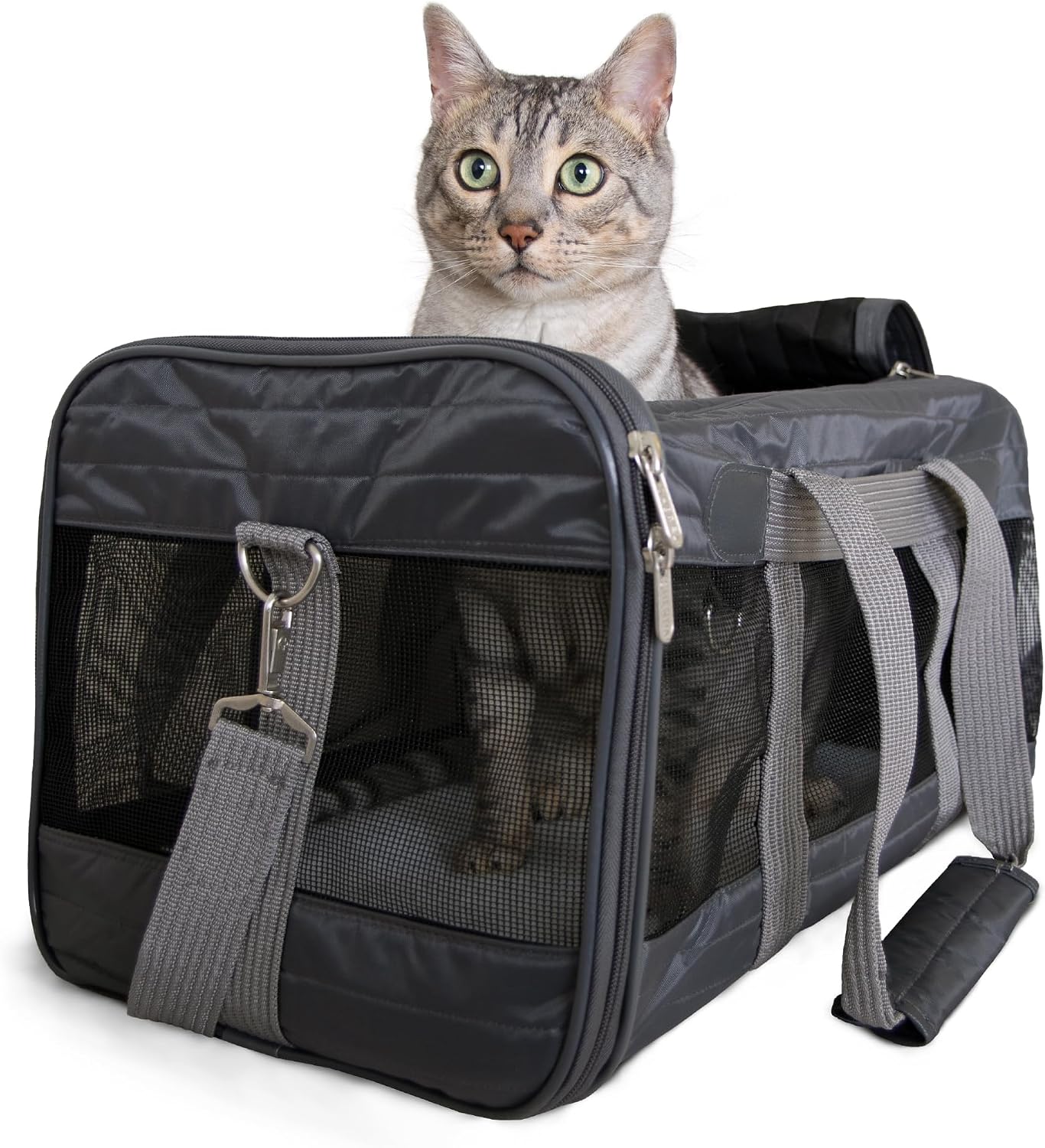 Sherpa Airline-Approved Soft Pet Carrier, Large, Charcoal Grey