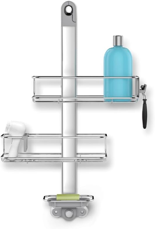 simplehuman Adjustable Shower Caddy, Stainless Steel