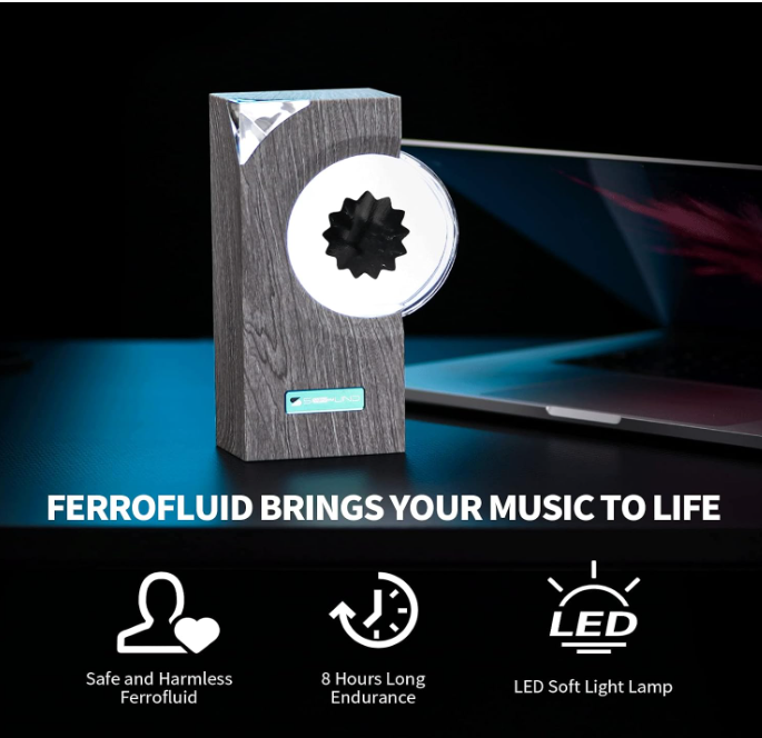 sovenomund Dancing Ferrofluid Sound Visualizer, Light Gray