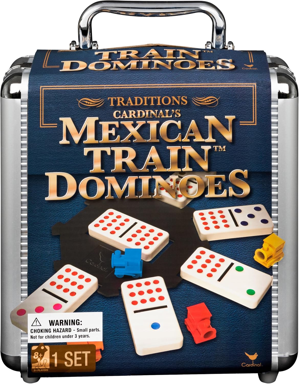 Spin Master Mexican Train Dominoes in Metal Case