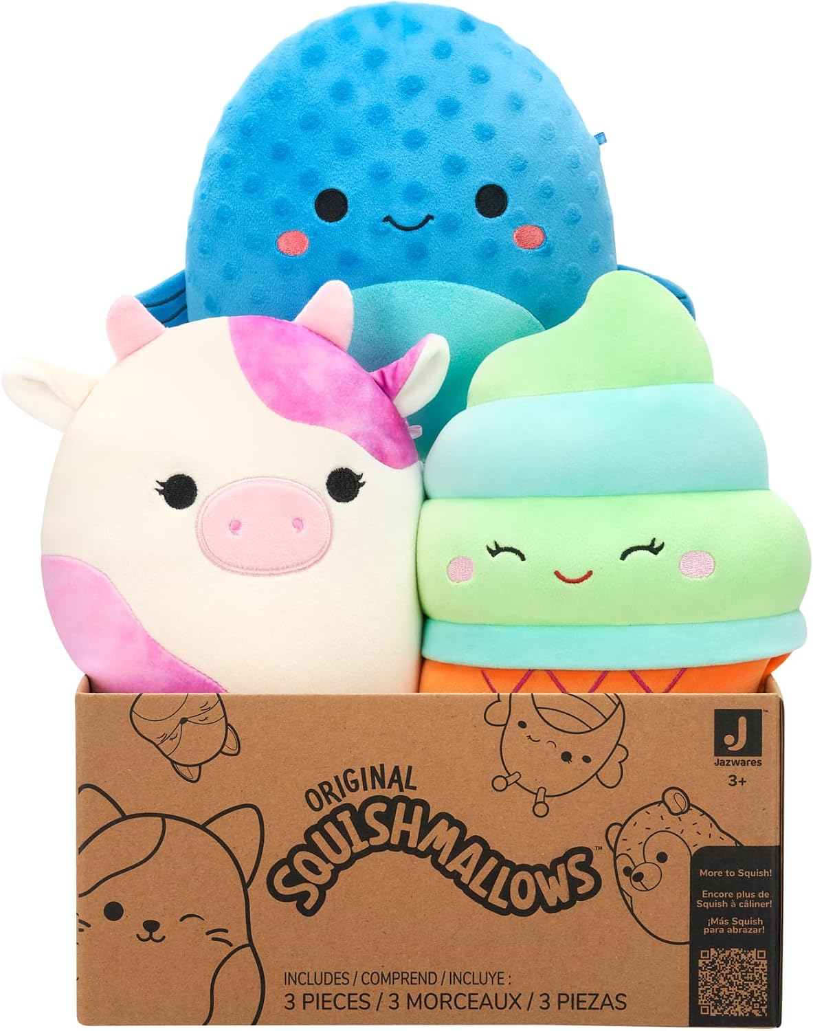 Squishmallows Original 8-Inch Mystery 3-Pack