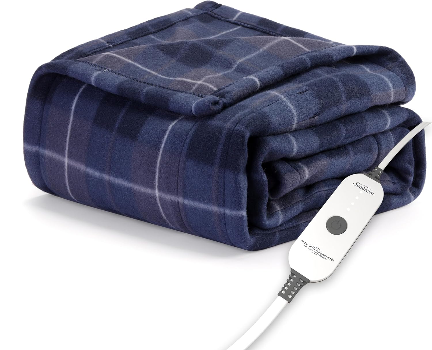 Sunbeam Royal Ultra Heated Throw, Rodeen Blue Plaid