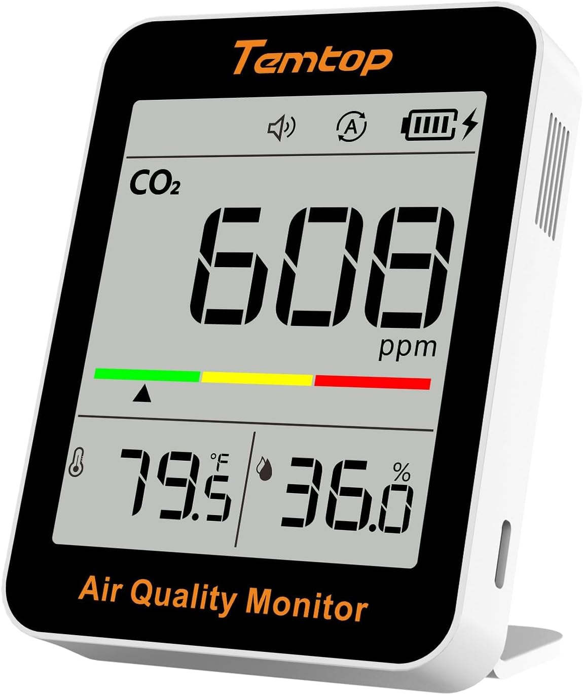 Temtop C1 CO2 Monitor with Temperature & Humidity