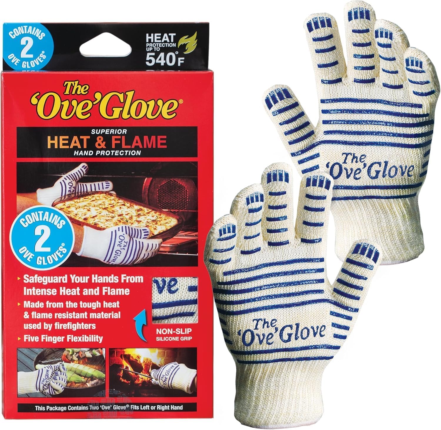 The Ove Glove Heat-Resistant Oven Mitts, 2-Pack