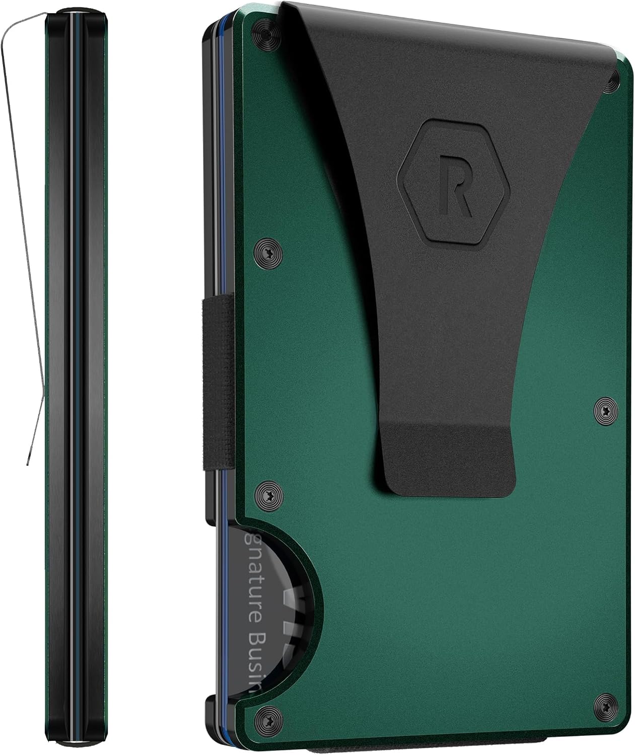 The Ridge Wallet with Money Clip, Forest Green