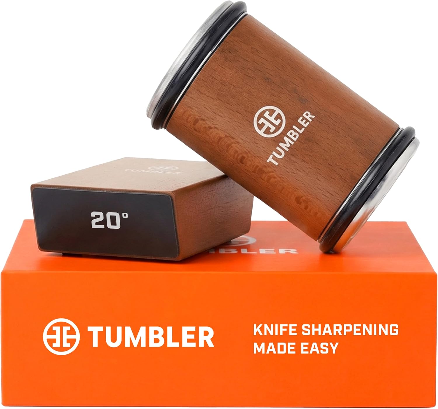 The Original Tumbler Rolling Knife Sharpener, Wood