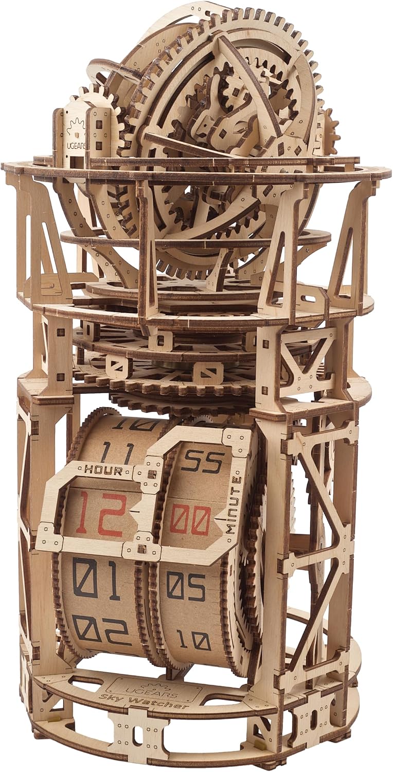 UGEARS Astronomer Table Clock with Tourbillon