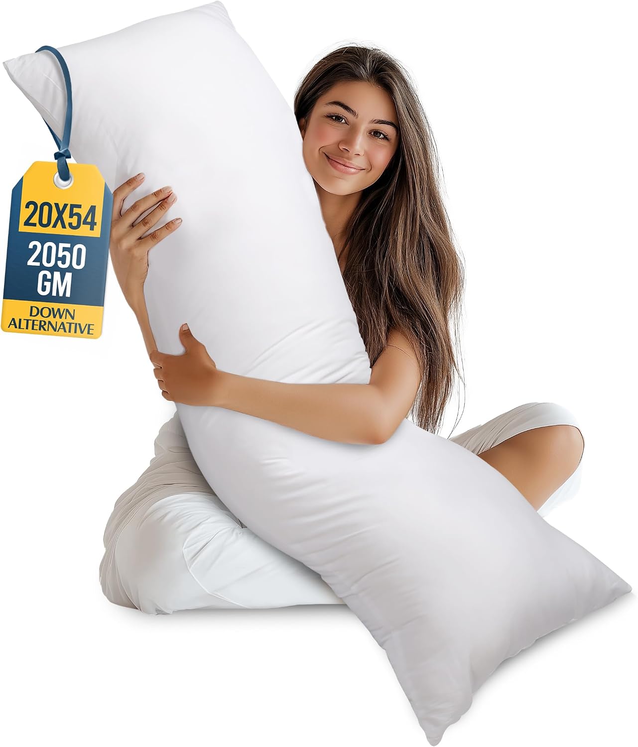 Utopia Bedding Full Body Pillow, 20 x 54, White