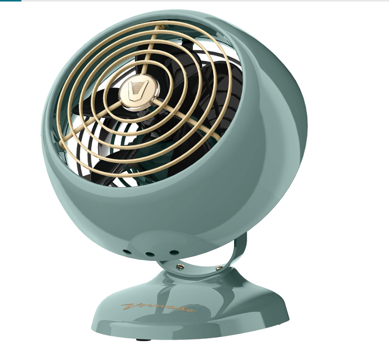 Vornado VFAN Mini Classic Vintage Metal Desk Fan, Vintage Green