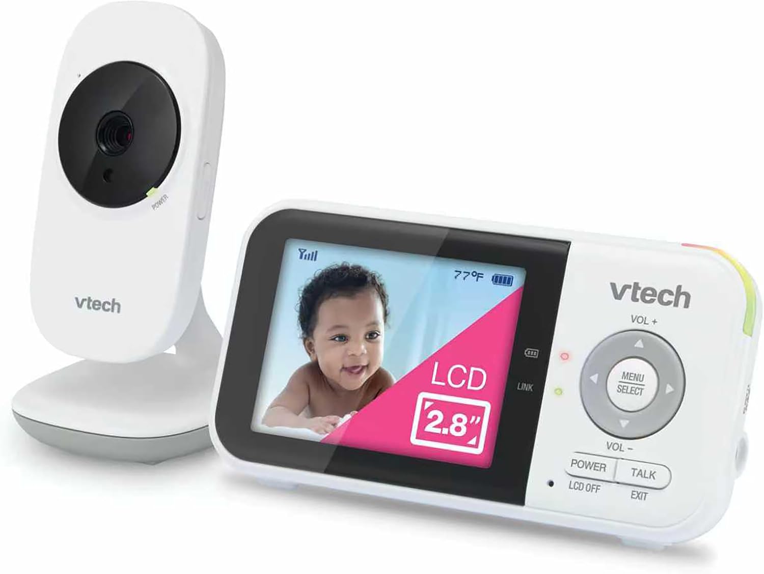 VTech VM819 Video Baby Monitor, 2.8-Inch Screen