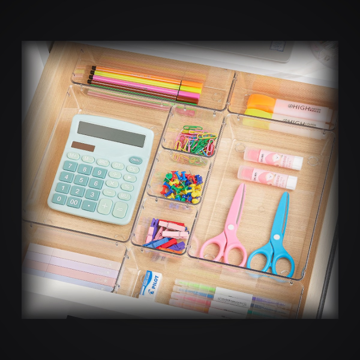 Vtopmart 25-Piece Clear Drawer Organizer Set