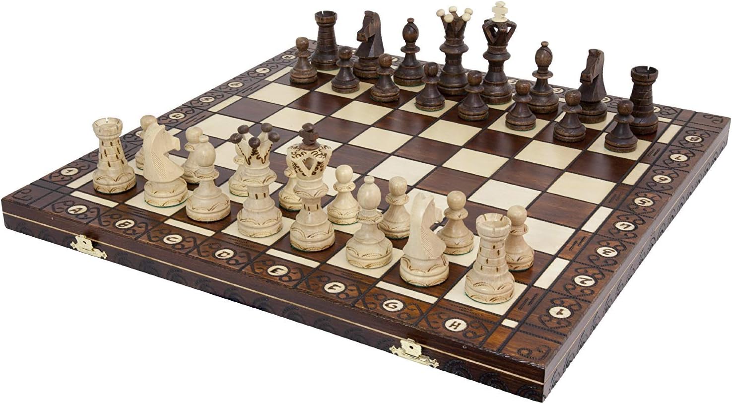 Wegiel Handmade Ambassador Wooden Chess Set, 21 Inch