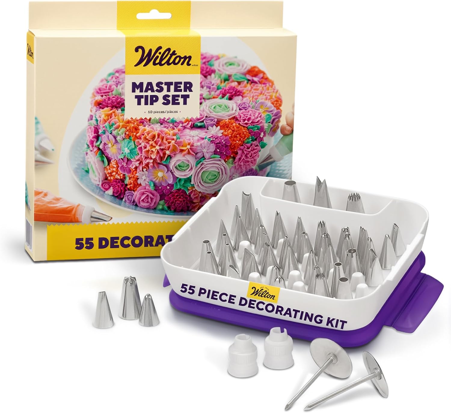Wilton Master Piping Tips Set, 55-Piece with Case
