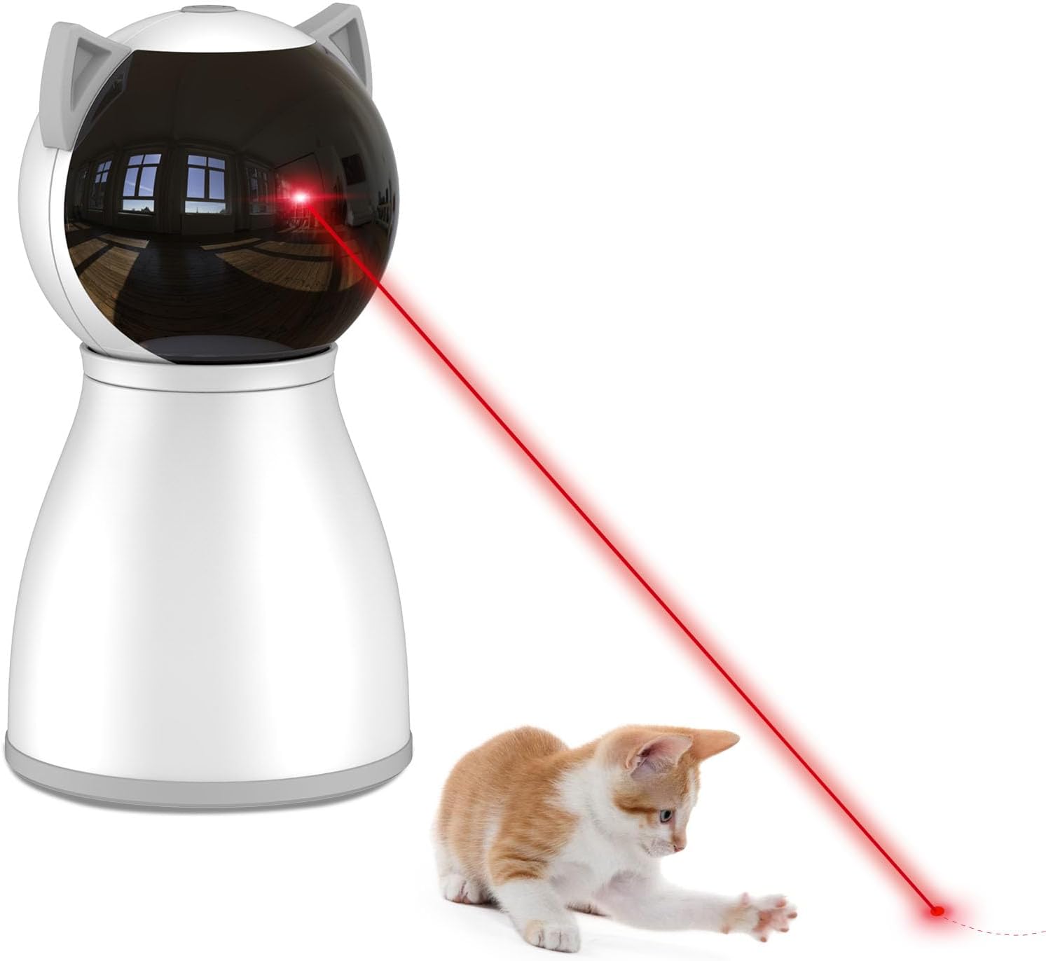 YVE LIFE Automatic Cat Laser Toy, White